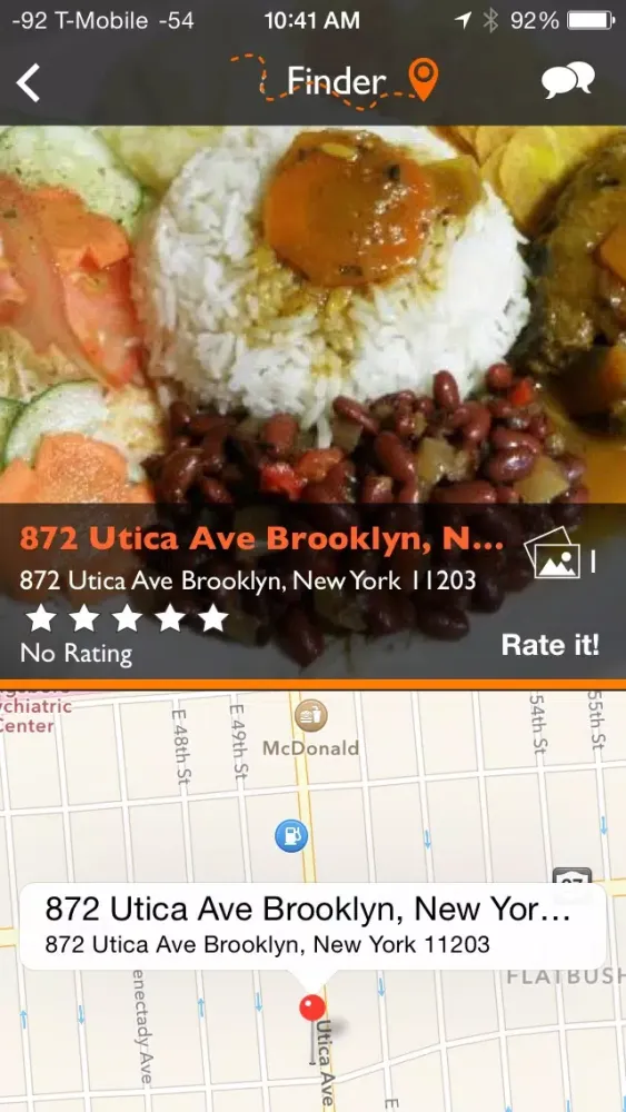 Ảnh chụp màn hình của Caribbean Food Finder