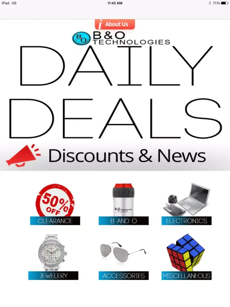 Daily Deals By B and O iPad  Ekran Görüntüleri