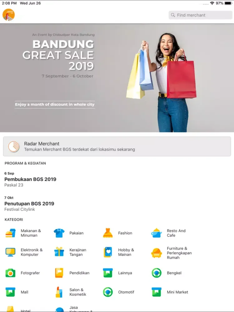 Tangkapan skrin BGS 2020 iPad 