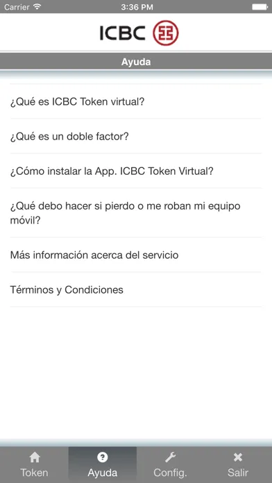 Capturas de pantalla de ICBC Token Virtual