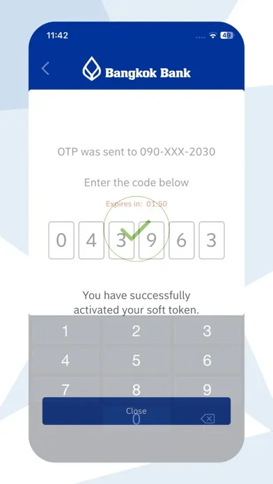 Tangkapan layar Token–Transaction Banking