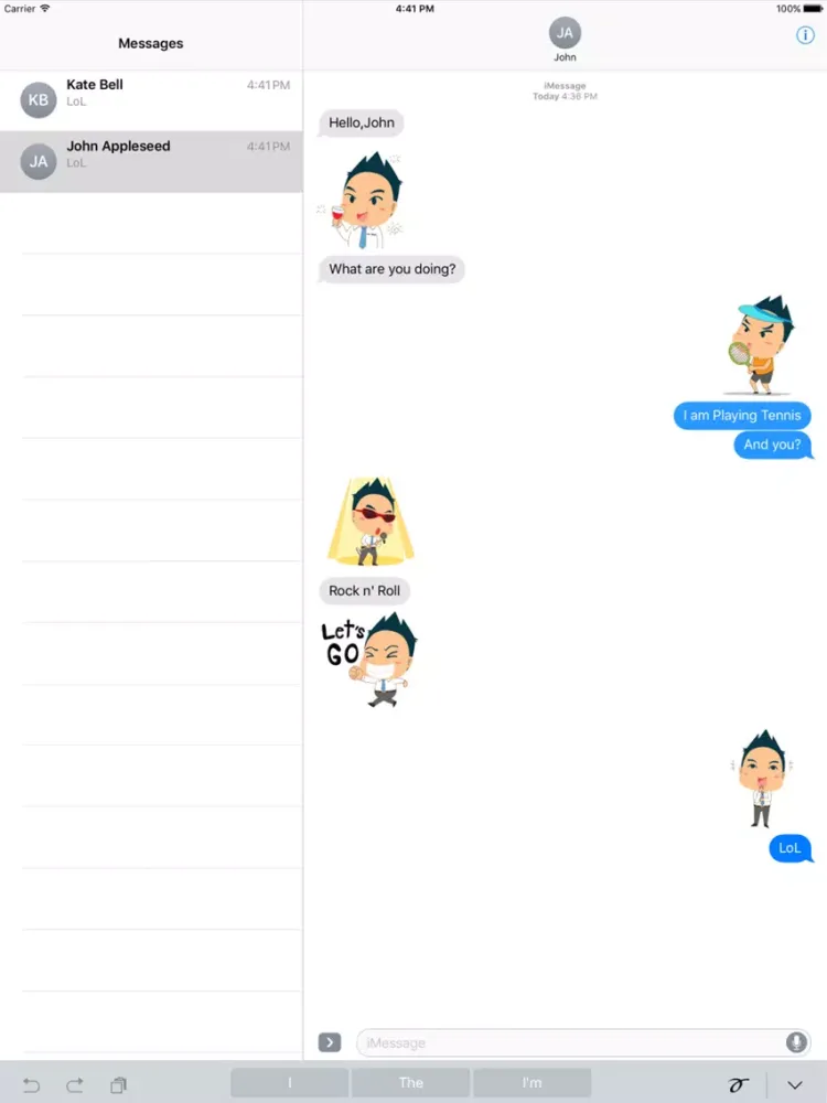 Mr.Tina Sticker iPad  Ekran Görüntüleri