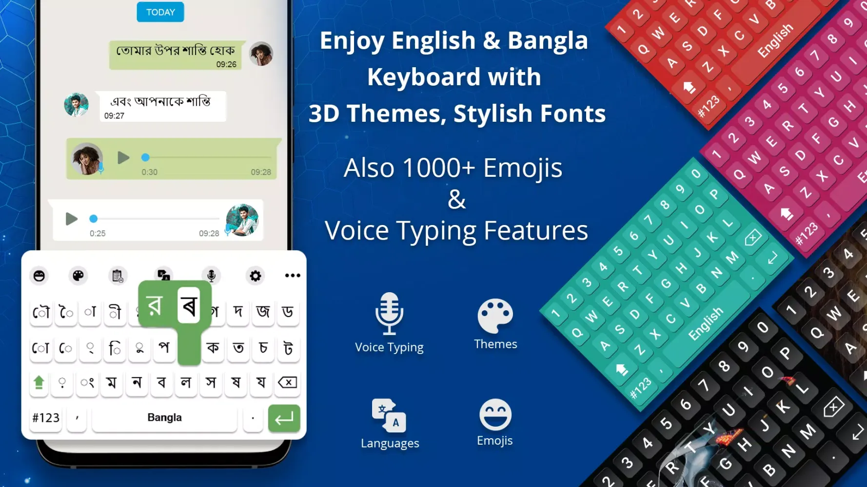 Capturas de pantalla de Bangla keyboard - Voice Typing
