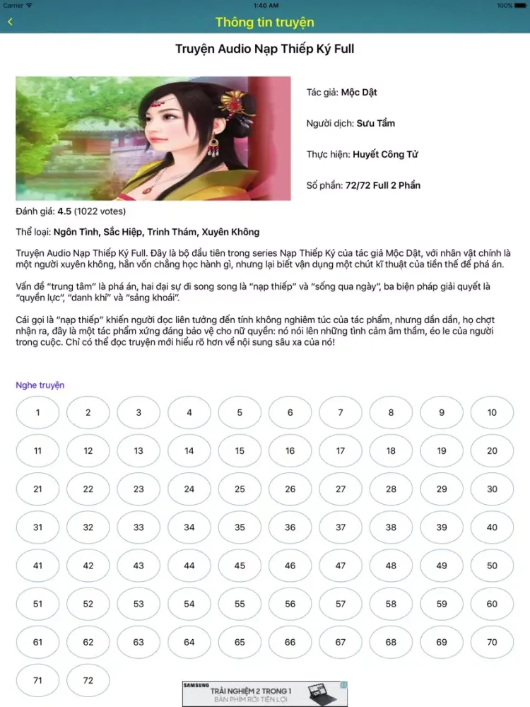 Capturas de tela do Audio Truyện - Nghe & cảm nhận iPad 