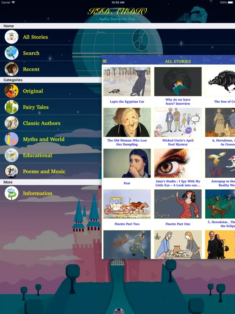 Capturas de pantalla de Kid Audio Stories iPad 