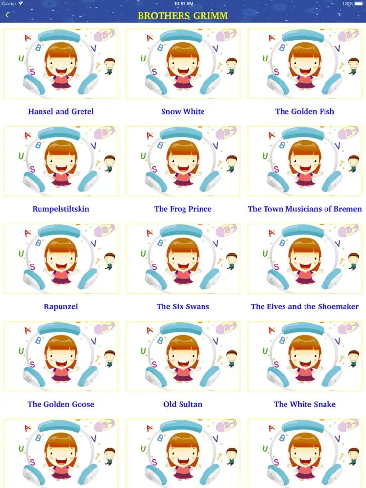 Capturas de pantalla de Kid Audio Stories iPad 