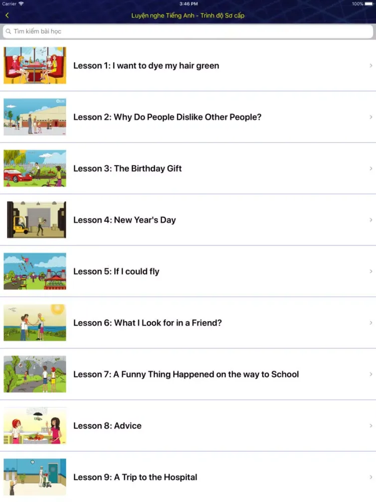 Capturas de tela do Tự học Tiếng Anh qua Video iPad 