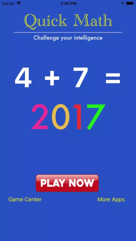 Tangkapan layar Quick Math 2018