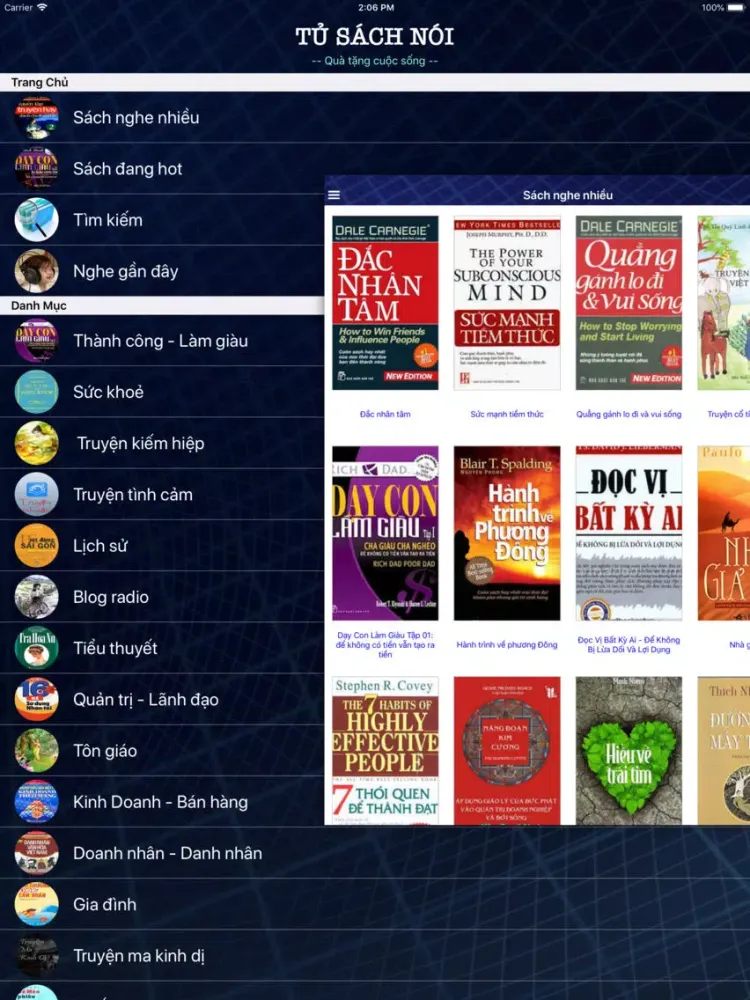 Tủ Sách Nói iPad Screenshots