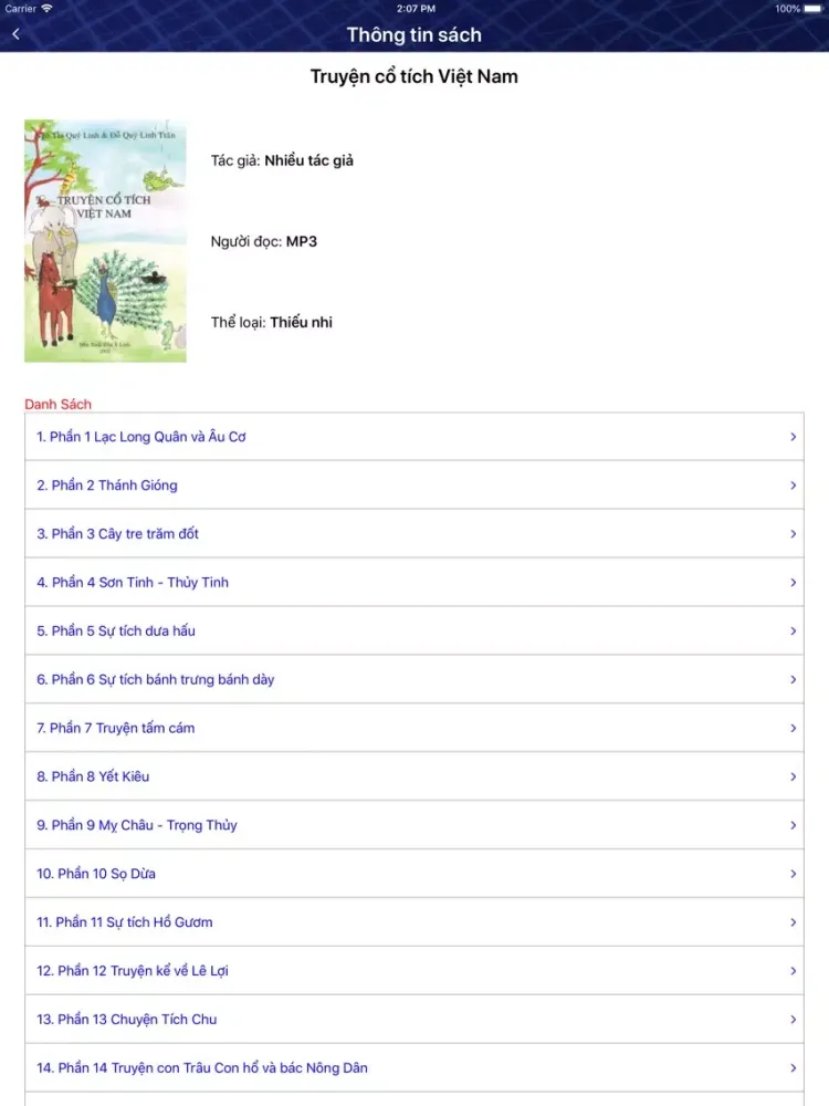 Tủ Sách Nói iPad Screenshots