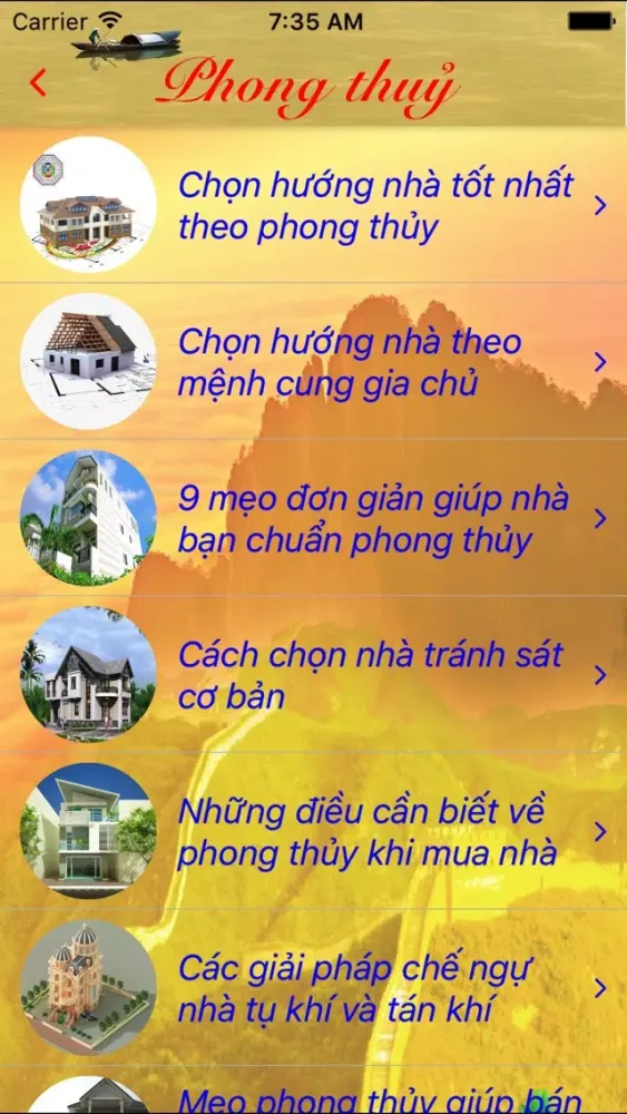 Tangkapan layar Tử vi - Phong thuỷ