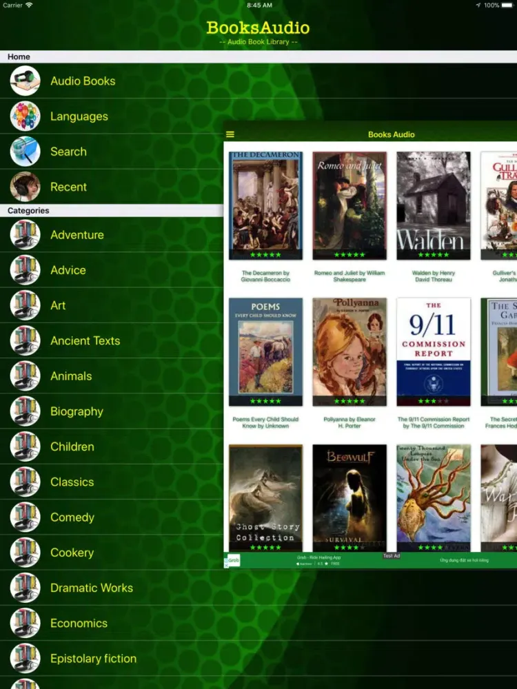 BooksAudio - AudioBook Library iPad 应用截图