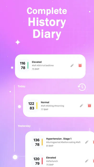 ภาพหน้าจอของ Blood Pressure Tracker BX