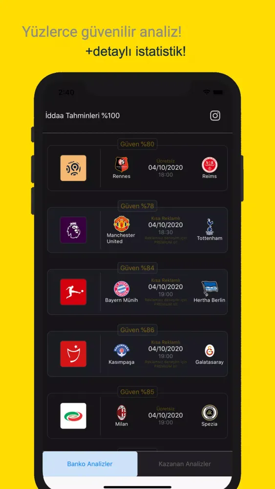 ภาพหน้าจอของ Betting Predictions 100%