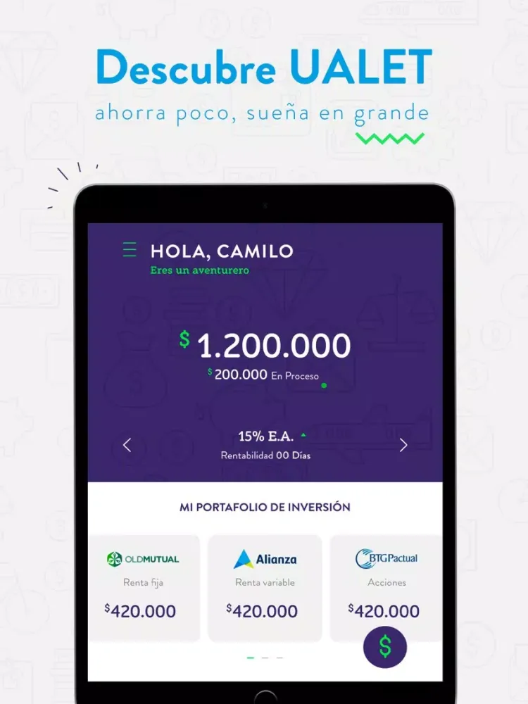 Скриншоты Ualet Ahorra invirtiendo iPad 