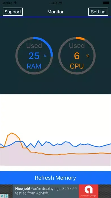 Capturas de pantalla de MEM Advanced : System Utilities, RAM, CPU Status Activator