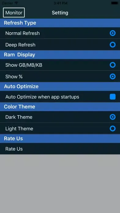 Capturas de pantalla de MEM Advanced : System Utilities, RAM, CPU Status Activator