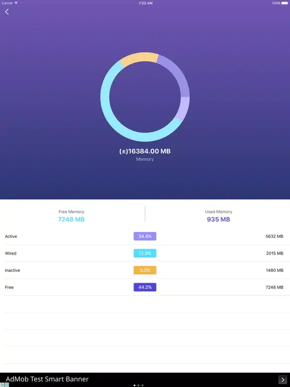Скриншоты System Utilities : Ram ,Cpu, Battery Real-time iPad 
