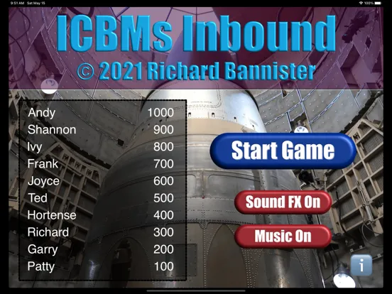 Zrzuty ekranu ICBMs Inbound iPad 
