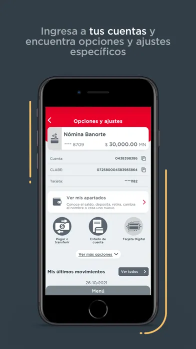 Zrzuty ekranu Banorte Movil