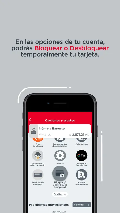 Zrzuty ekranu Banorte Movil