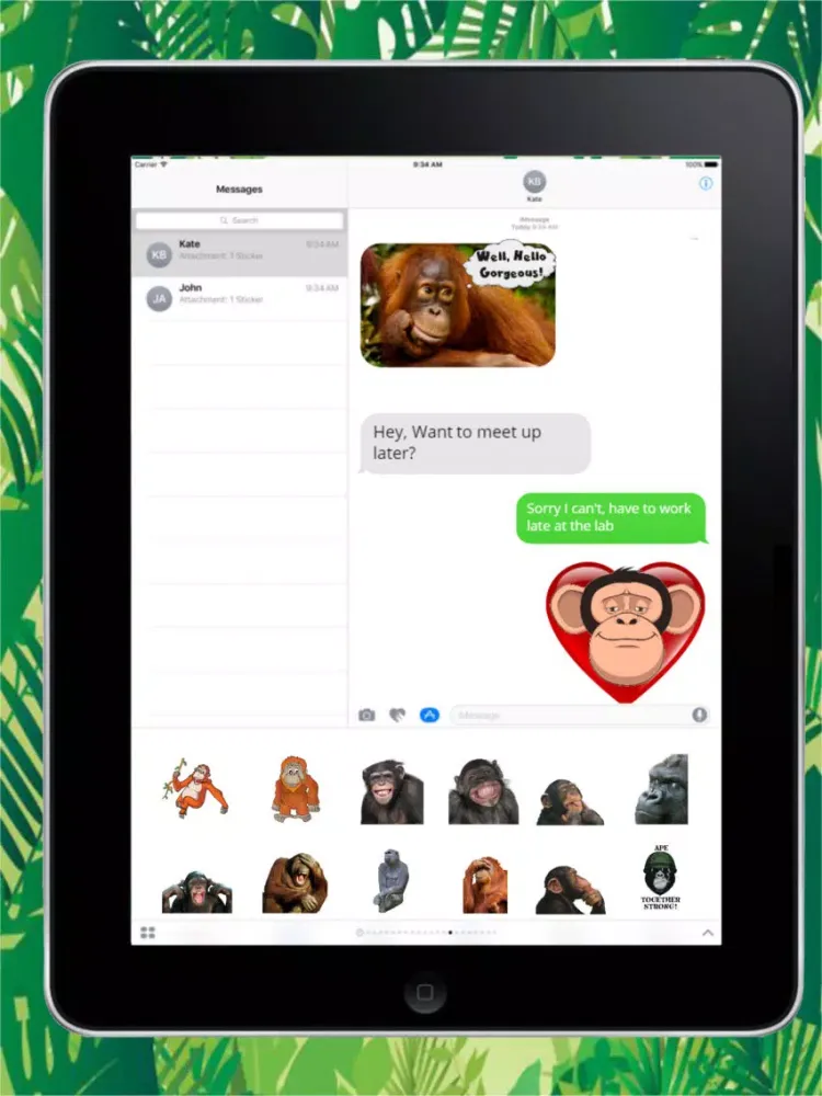 Zrzuty ekranu Ape World: Premium Stickers iPad 