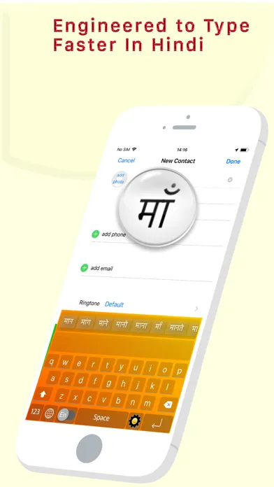 Tangkapan skrin Hinglish Keyboard - Hindi Keys