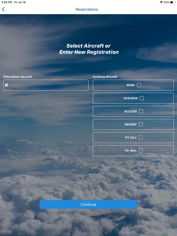 Capturas de tela do Banyan Air Services iPad 