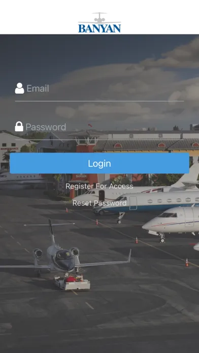 Capturas de tela do Banyan Air Services