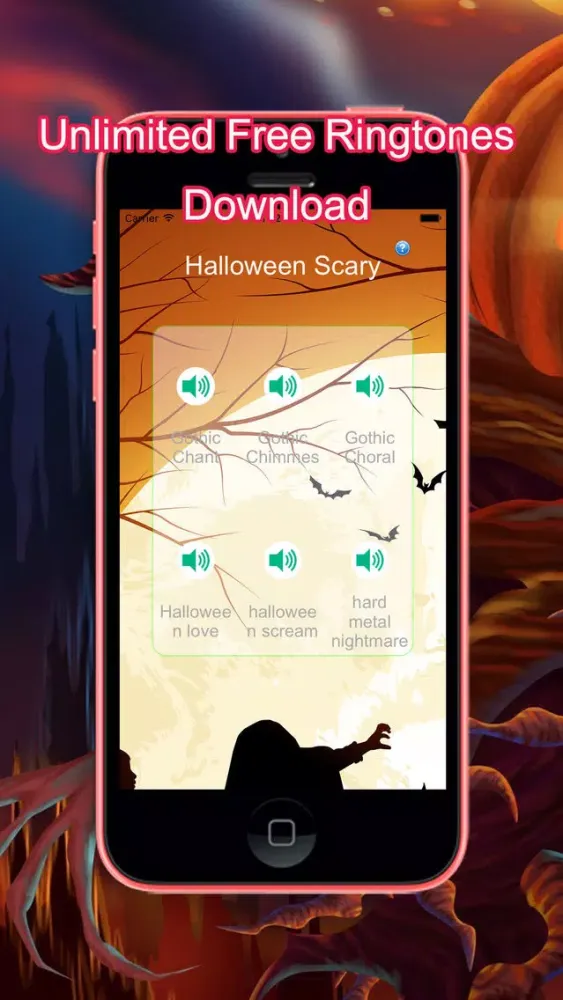 Скриншоты 100+ Halloween Scary Spooky Ringtones Player & Downloader