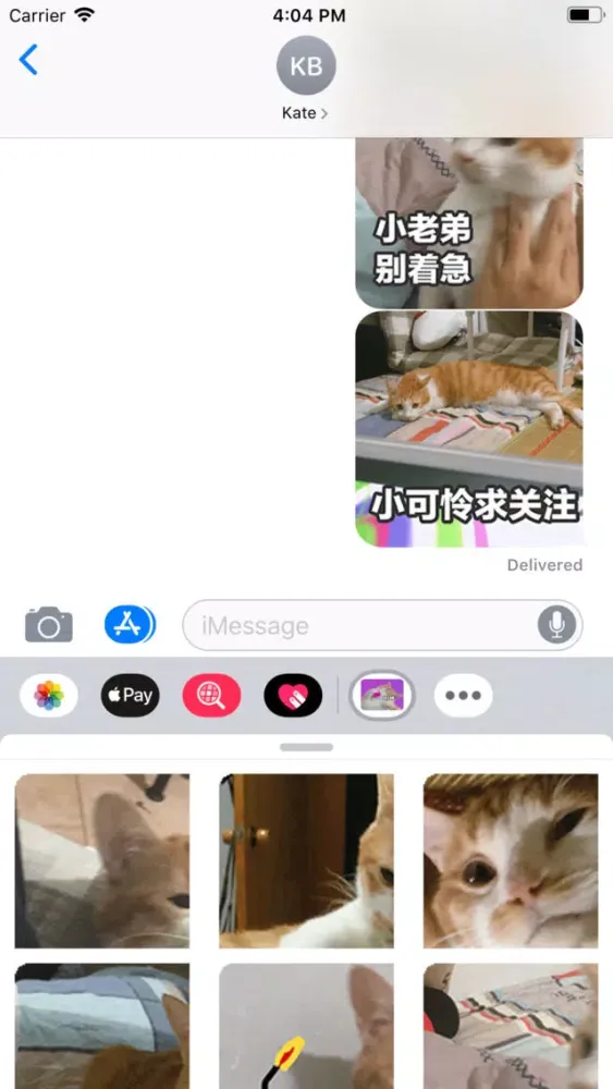 Capturas de tela do EmojiCat1 Stickers