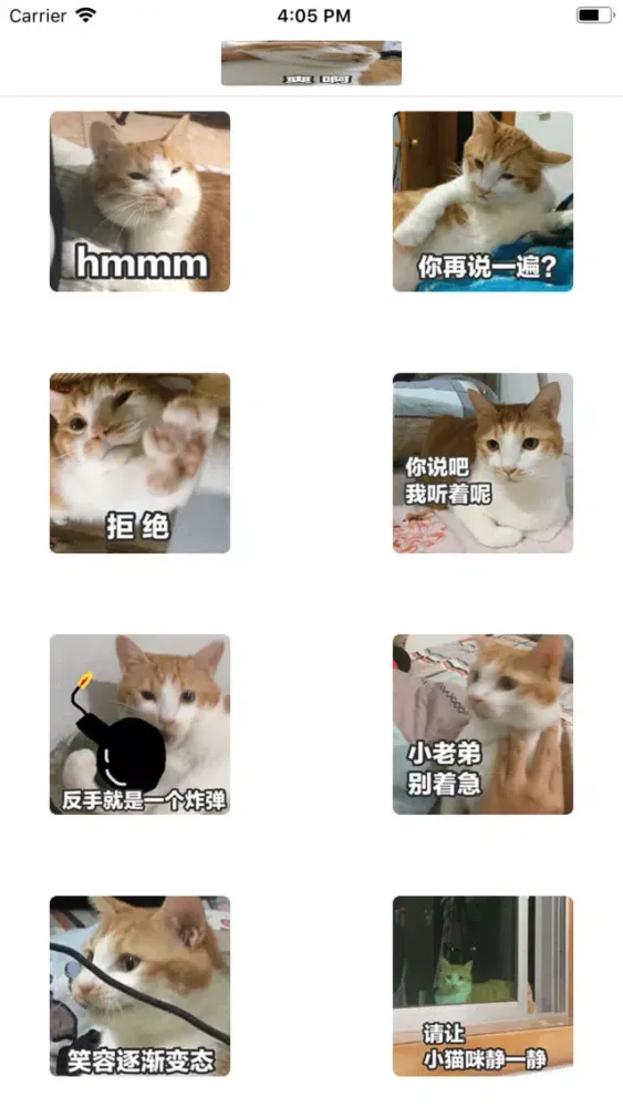 Capturas de tela do EmojiCat1 Stickers