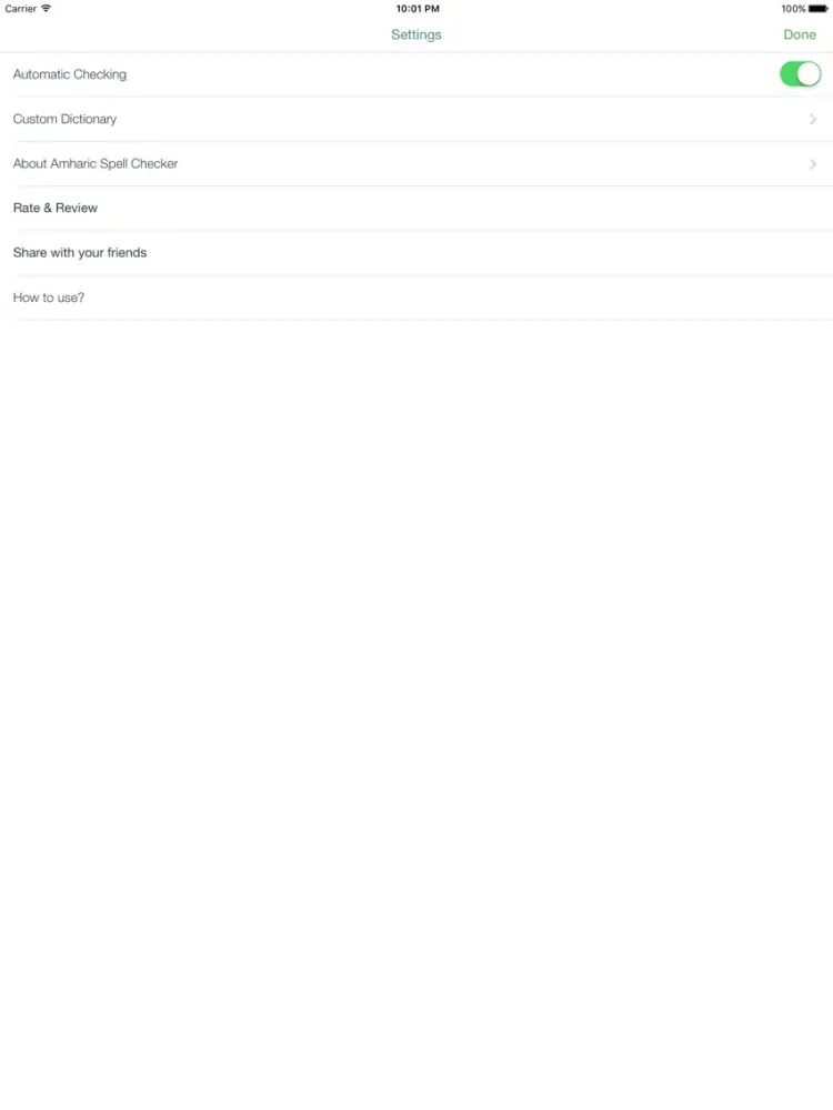 Capturas de pantalla de Amharic Spell Checker iPad 