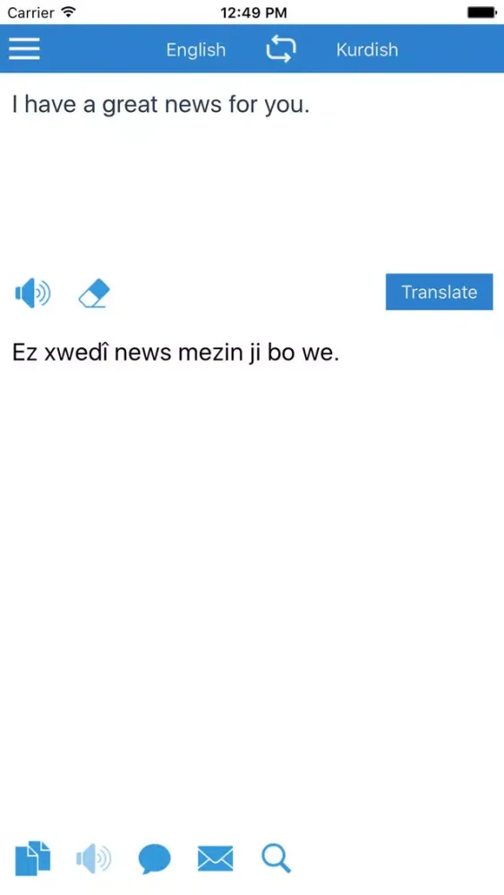 Kurdish Translator سکرین شاٹس