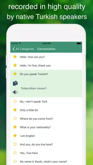 Speak Turkish - Learn Turkish Phrases & Words for Travel & Live in Turkish speaking countries - Turkish Phrasebook Ekran Görüntüleri