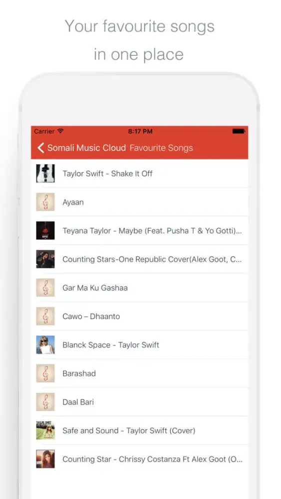 Ảnh chụp màn hình của Somali Music Cloud
