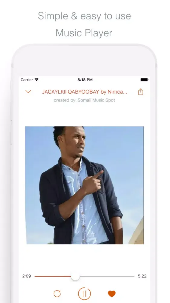 Ảnh chụp màn hình của Somali Music Cloud