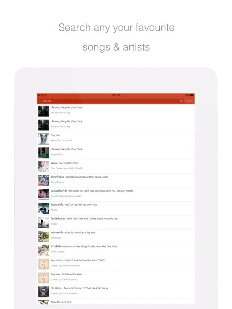 Thai Music Cloud - Enjoy Thai Songs iPad  Screenshots