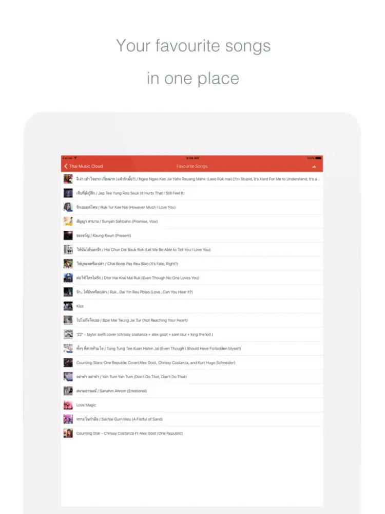 Thai Music Cloud - Enjoy Thai Songs iPad  Screenshots