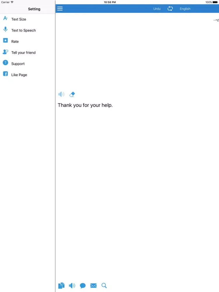 Urdu Translator : Translate between English and Urdu iPad  Screenshots