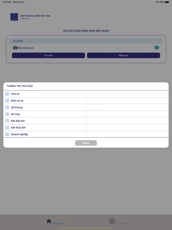 Zrzuty ekranu Tra BH Xe iPad 