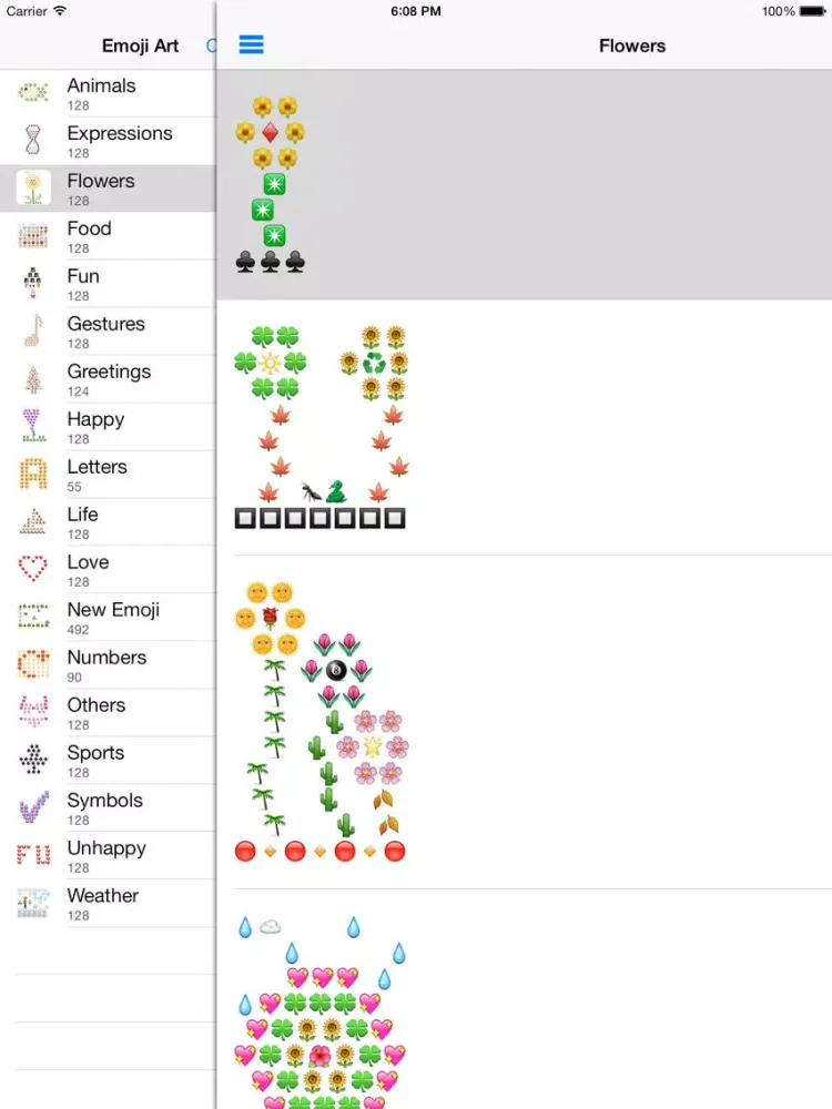 تصاویر Emoji Keyboard 2 - Art Gallery iPad 