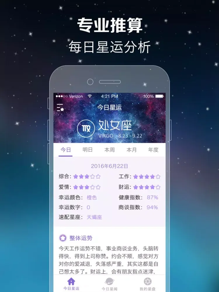 Capturas de tela do 天天星座 - 十二星座每日运势查询 iPad 