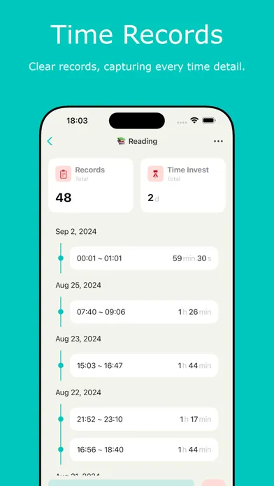 Tangkapan layar Hours: Time Log & Work Tracker