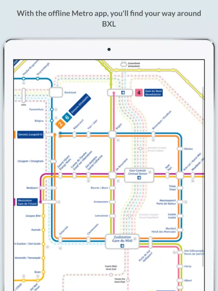 Brussels Metro Map iPad  スクリーンショット