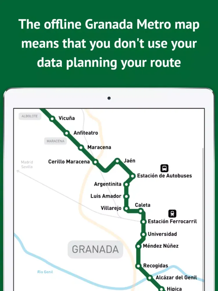 Zrzuty ekranu Granada Metro iPad 