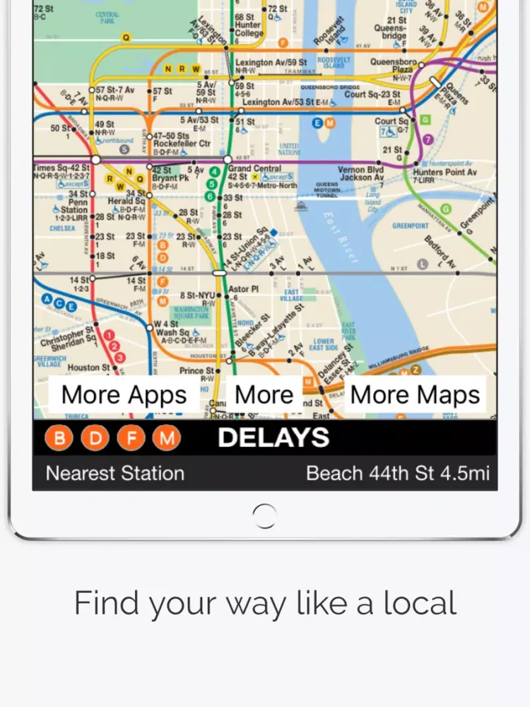 Capturas de pantalla de New York City Subway Map iPad 