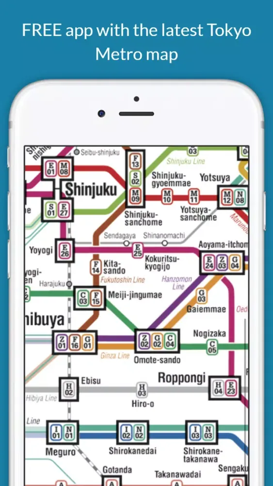 ภาพหน้าจอของ Tokyo Metro Map