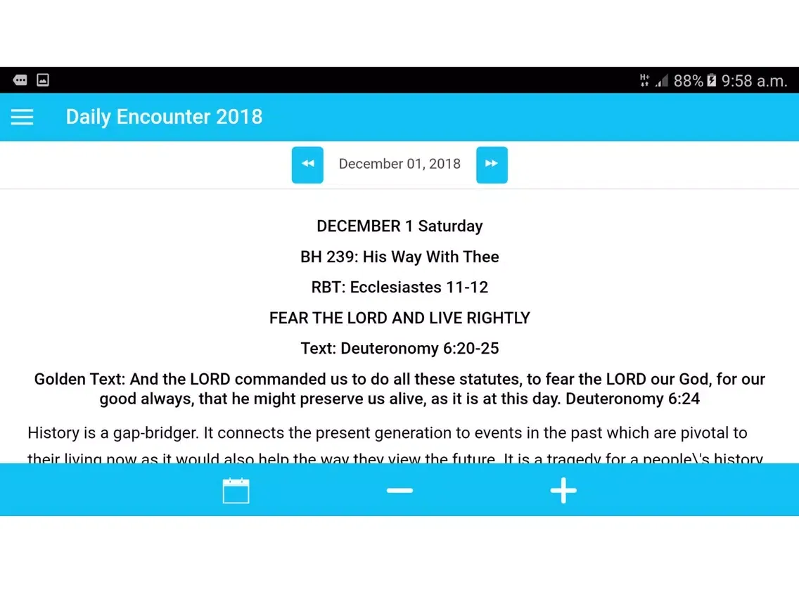 Ảnh chụp màn hình của Daily Encounter 2018 iPad 