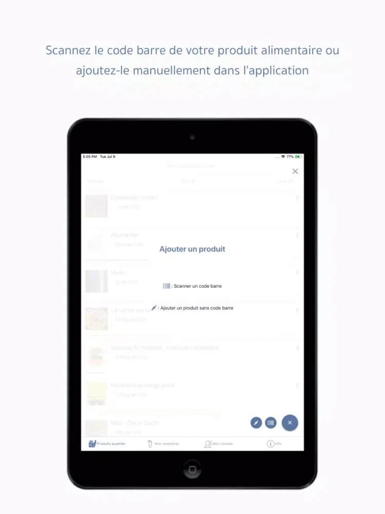 Karbon - Scanner écologique iPad  Ekran Görüntüleri